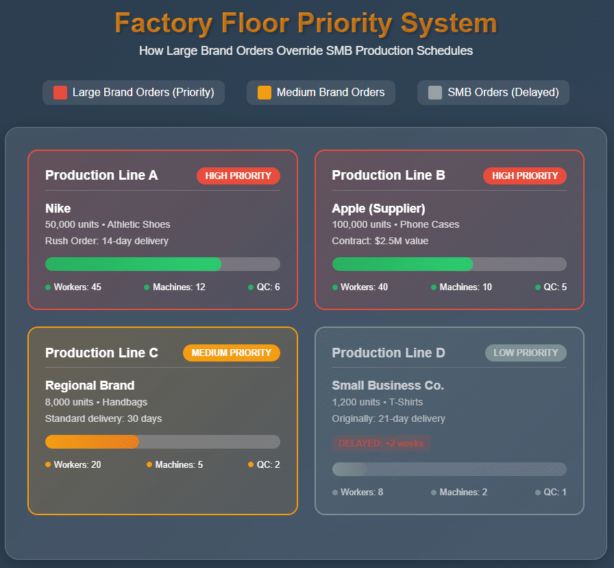 How Large Brand Orders Override SMB Production Schedules